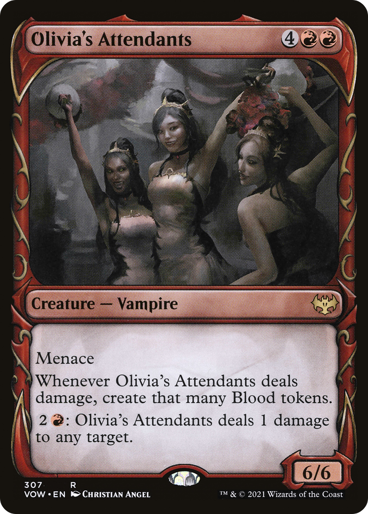 Olivia's Attendants (Showcase Fang Frame) [Innistrad: Crimson Vow] - The Mythic Store | 24h Order Processing