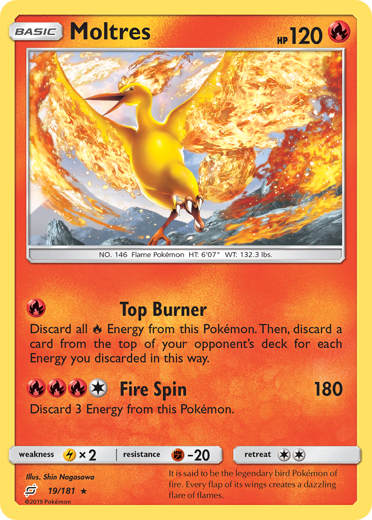 Moltres (19/181) [Sun & Moon: Team Up] - The Mythic Store | 24h Order Processing