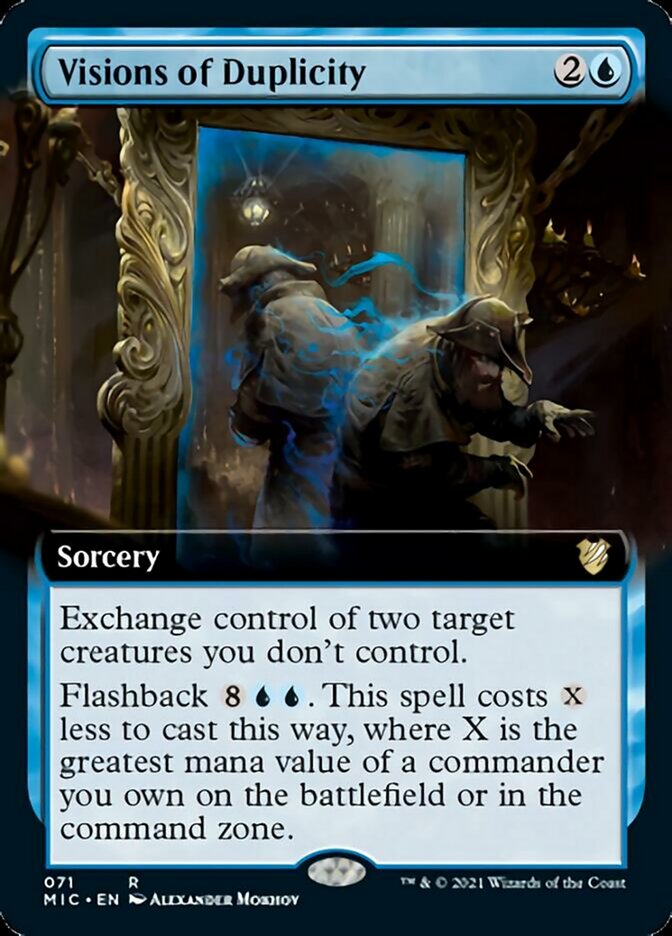Visions of Duplicity (Extended Art) [Innistrad: Midnight Hunt Commander] - The Mythic Store | 24h Order Processing