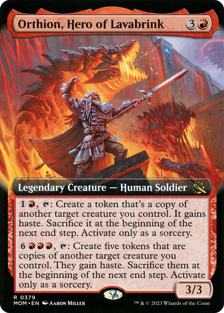 Orthion, Hero of Lavabrink (Extended Art) [March of the Machine] - The Mythic Store | 24h Order Processing