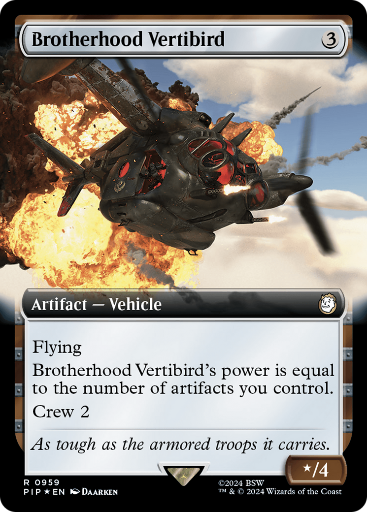 Brotherhood Vertibird (Extended Art) (Surge Foil) [Fallout] - The Mythic Store | 24h Order Processing