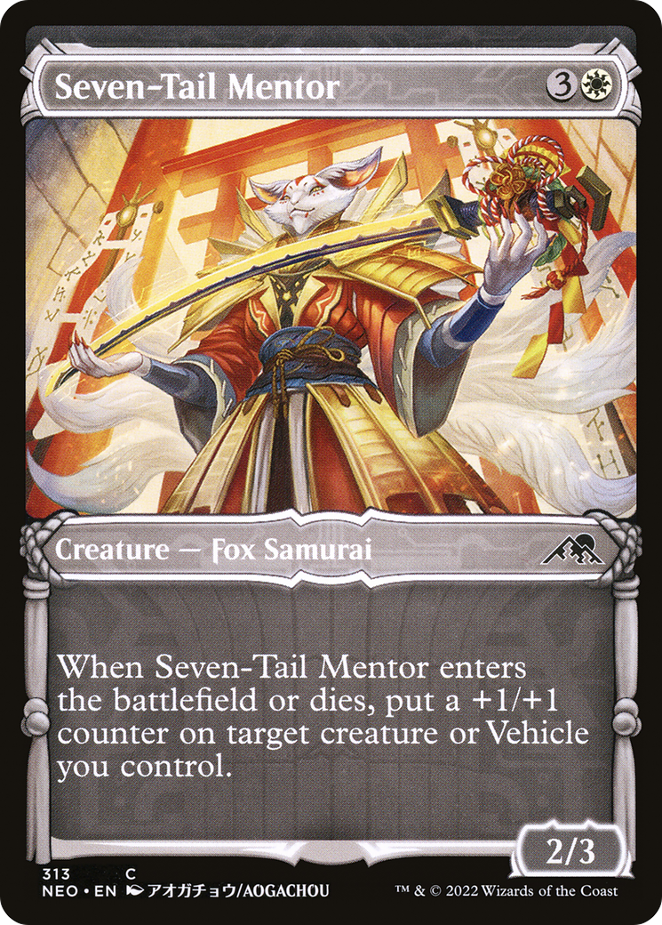 Seven-Tail Mentor (Showcase Samurai) [Kamigawa: Neon Dynasty] - The Mythic Store | 24h Order Processing