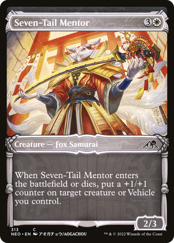Seven-Tail Mentor (Showcase Samurai) [Kamigawa: Neon Dynasty] - The Mythic Store | 24h Order Processing