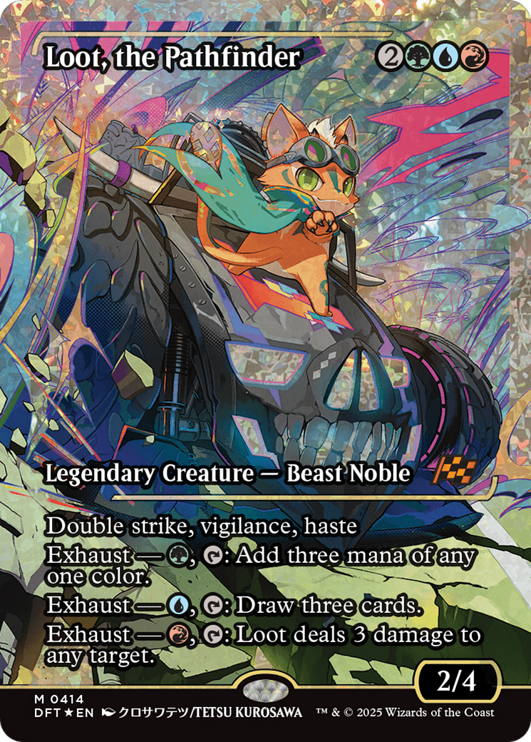 Loot, the Pathfinder (Showcase) (Fracture Foil) [Aetherdrift] - The Mythic Store | 24h Order Processing