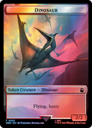 Human Rogue // Dinosaur Double-Sided Token (Surge Foil) [Doctor Who Tokens] - The Mythic Store | 24h Order Processing