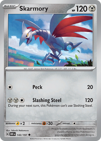 Skarmory (142/197) [Scarlet & Violet: Obsidian Flames] - The Mythic Store | 24h Order Processing