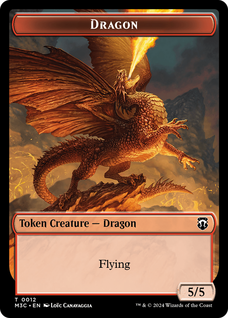 Shapeshifter (0008) (Ripple Foil) // Dragon Double-Sided Token [Modern Horizons 3 Commander Tokens] - The Mythic Store | 24h Order Processing