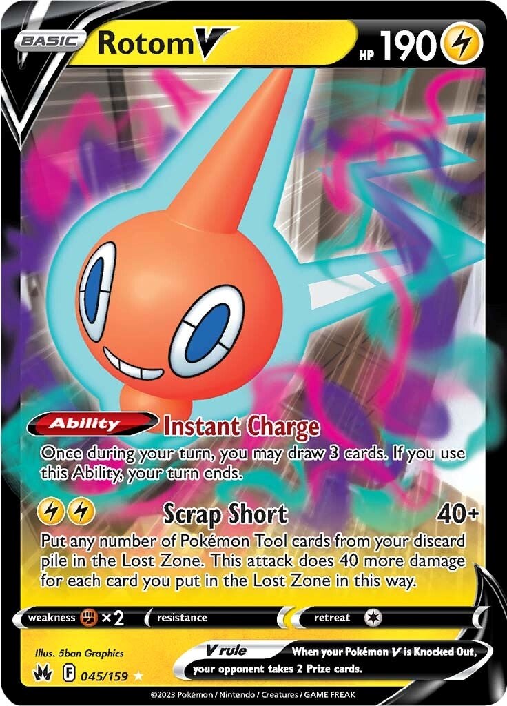 Rotom V (045/159) [Sword & Shield: Crown Zenith] - The Mythic Store | 24h Order Processing