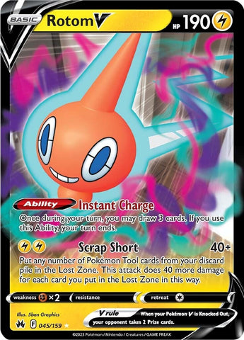Rotom V (045/159) [Sword & Shield: Crown Zenith] - The Mythic Store | 24h Order Processing