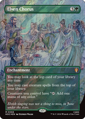 Elven Chorus (Borderless) (Surge Foil) [The Hobbit: Eternal-Legal] - The Mythic Store | 24h Order Processing