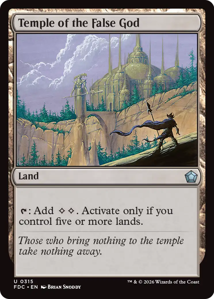 Temple of the False God [Foundations Commander] - The Mythic Store | 24h Order Processing