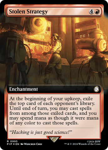 Stolen Strategy (Extended Art) (Surge Foil) [Fallout] - The Mythic Store | 24h Order Processing