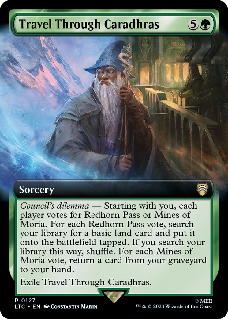 Travel Through Caradhras (Extended Art) [The Lord of the Rings: Tales of Middle-Earth Commander] - The Mythic Store | 24h Order Processing
