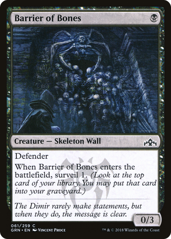 Barrier of Bones [Guilds of Ravnica] - The Mythic Store | 24h Order Processing