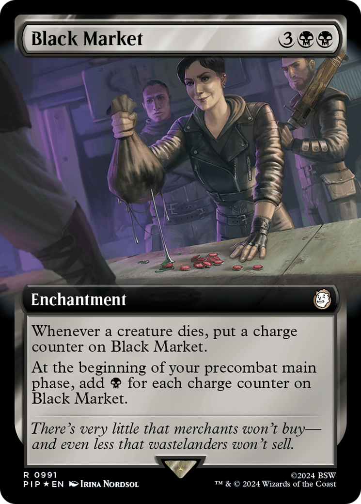 Black Market (Extended Art) (Surge Foil) [Fallout] - The Mythic Store | 24h Order Processing