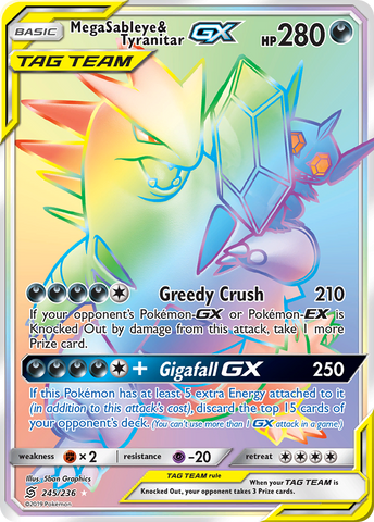 Mega Sableye & Tyranitar GX (245/236) [Sun & Moon: Unified Minds] - The Mythic Store | 24h Order Processing