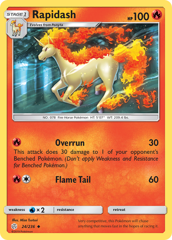 Rapidash (24/236) [Sun & Moon: Cosmic Eclipse] - The Mythic Store | 24h Order Processing