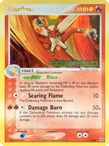 Blaziken (1/106) (Stamped) [EX: Emerald] - The Mythic Store | 24h Order Processing