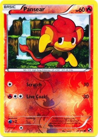 Pansear (21/114) (Energy Reverse Holo) [Black & White: Base Set] - The Mythic Store | 24h Order Processing
