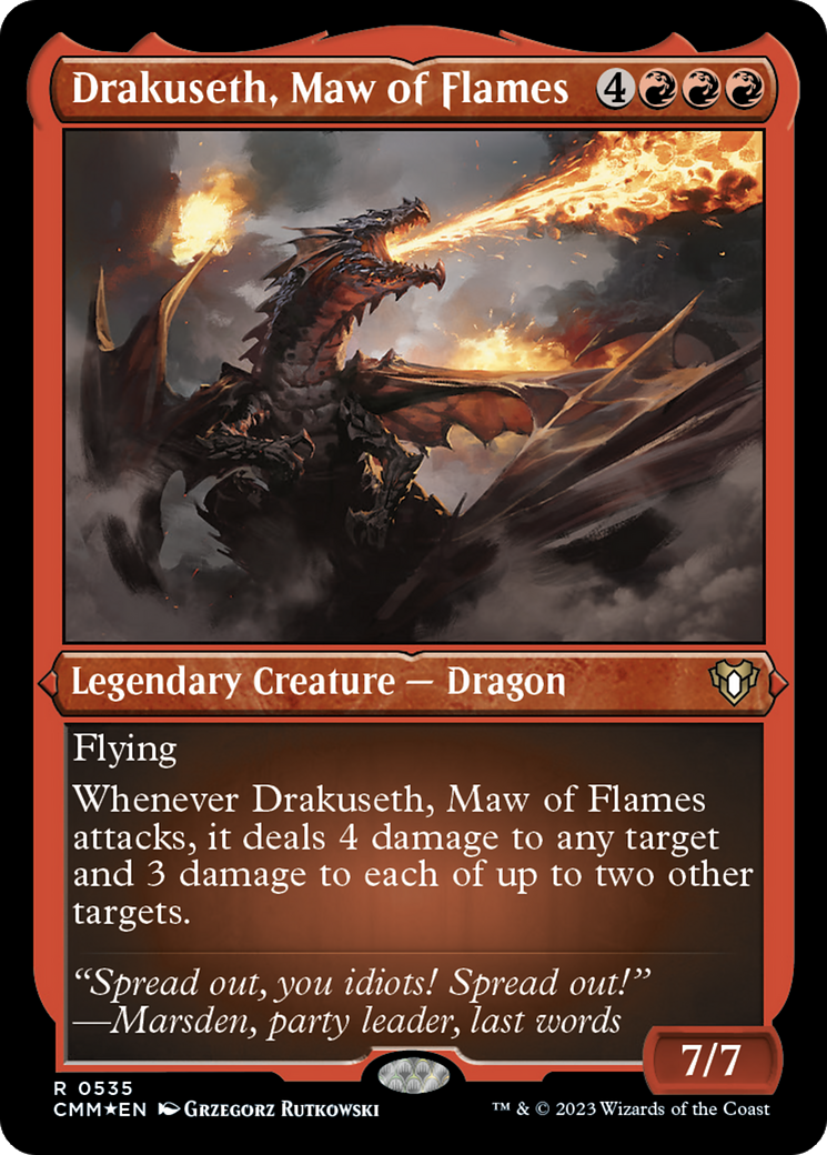 Drakuseth, Maw of Flames (Foil Etched) [Commander Masters] - The Mythic Store | 24h Order Processing