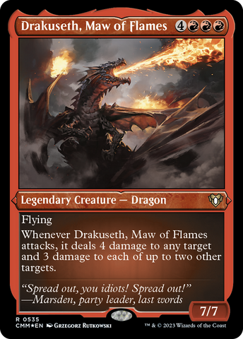 Drakuseth, Maw of Flames (Foil Etched) [Commander Masters] - The Mythic Store | 24h Order Processing