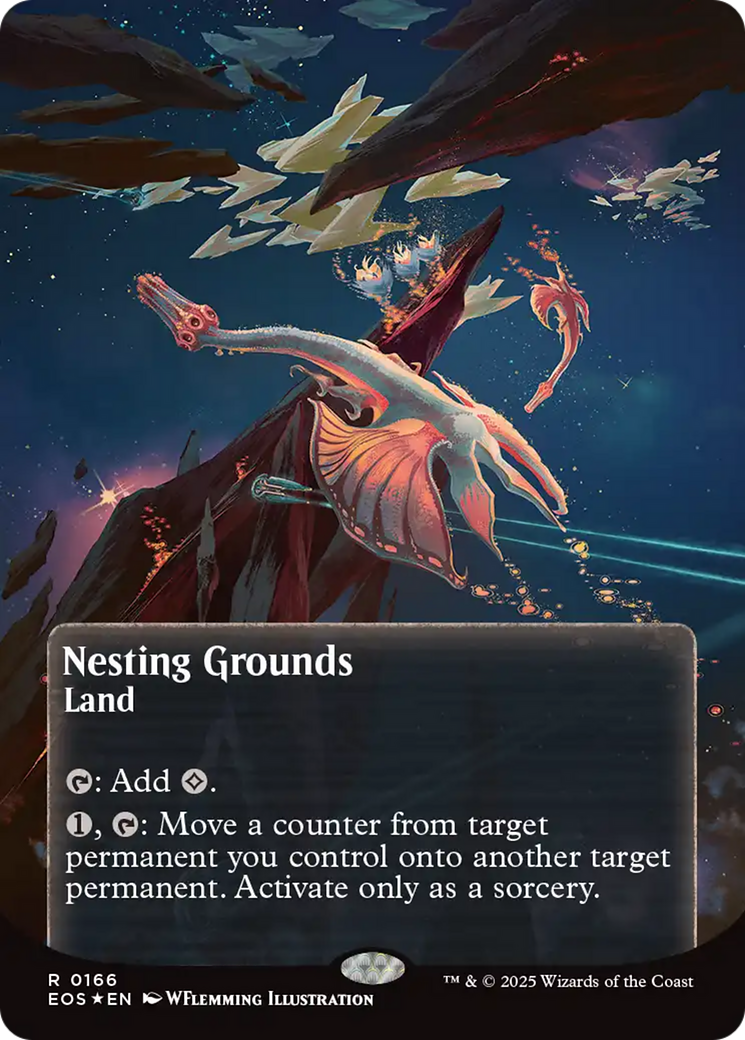 Nesting Grounds (0166) (Borderless) (Galaxy Foil) [Edge of Eternities: Stellar Sights] - The Mythic Store | 24h Order Processing