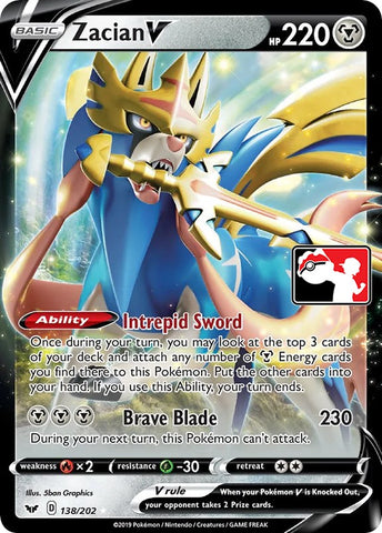 Zacian V (138/202) [Prize Pack Series One] - The Mythic Store | 24h Order Processing