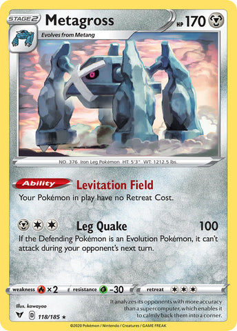Metagross (118/185) [Sword & Shield: Vivid Voltage] - The Mythic Store | 24h Order Processing
