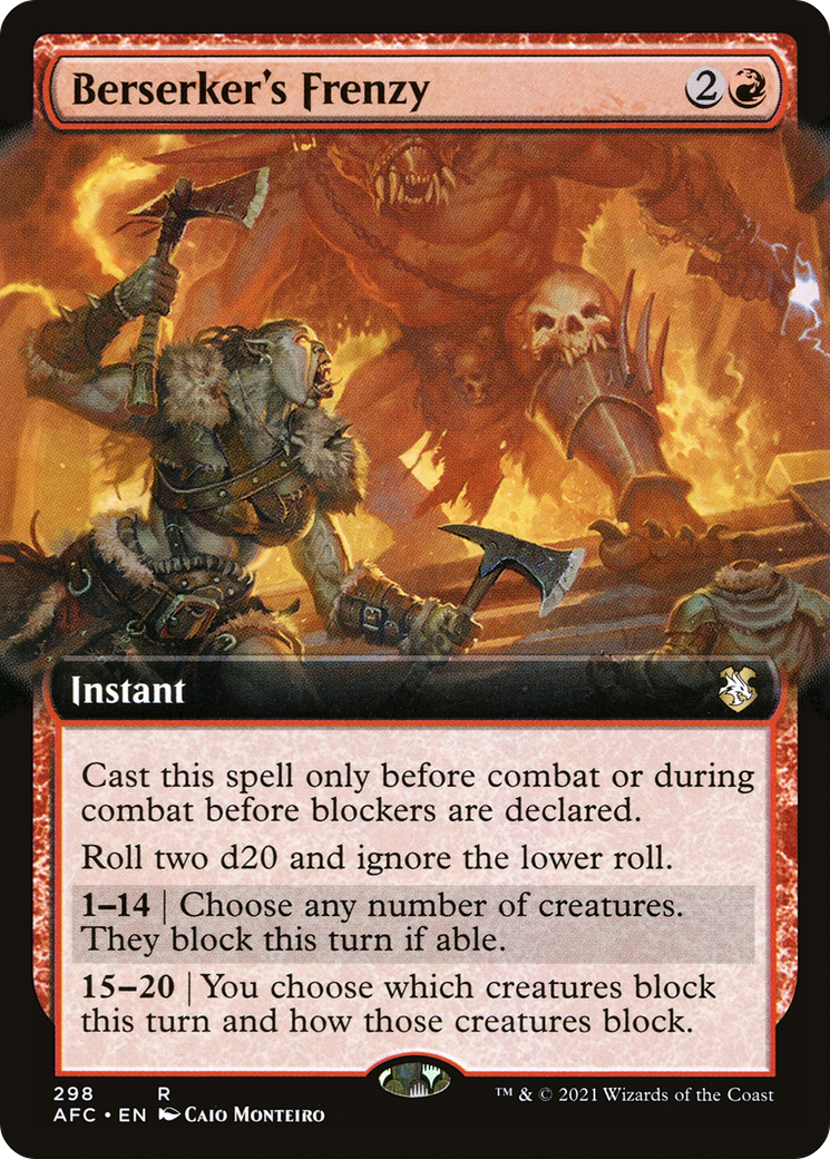 Berserker's Frenzy (Extended Art) [Dungeons & Dragons: Adventures in the Forgotten Realms Commander] - The Mythic Store | 24h Order Processing