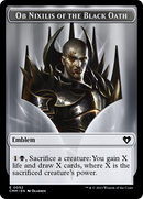 Clue // Ob Nixilis of the Black Oath Emblem Double-Sided Token [Commander Masters Tokens] - The Mythic Store | 24h Order Processing