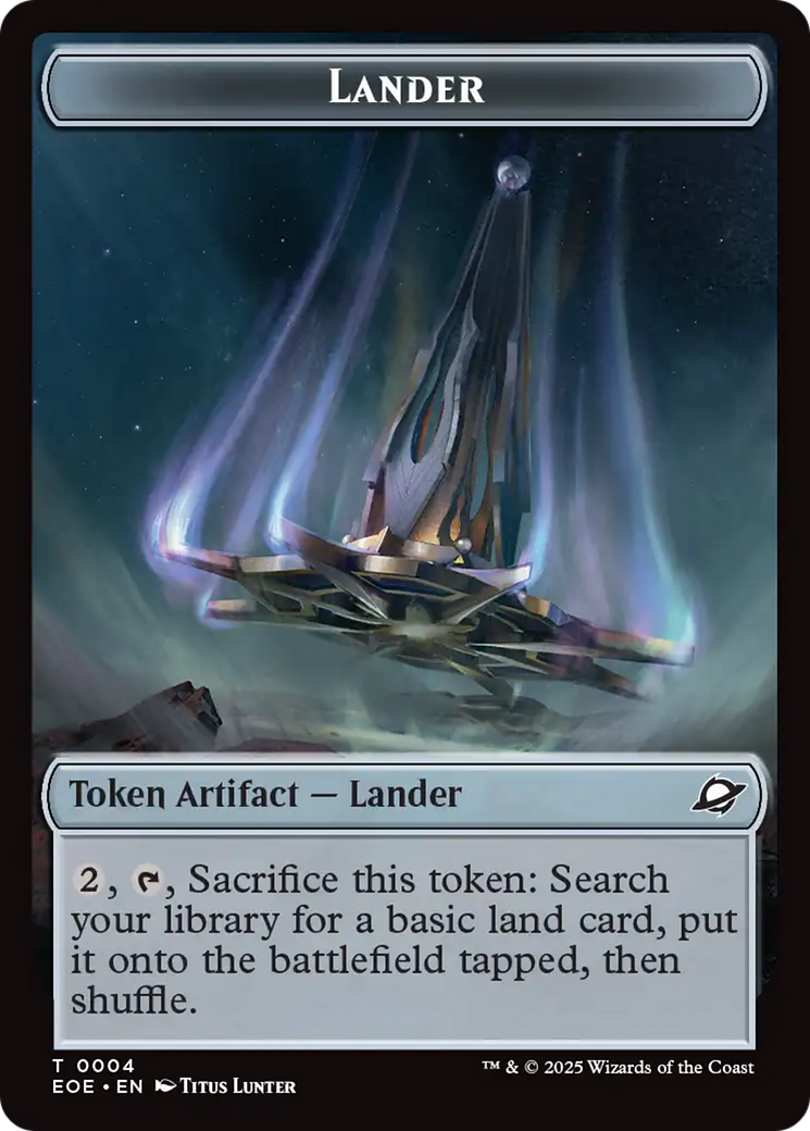 Human Soldier // Lander (0004) Doubled-Sided Token [Edge of Eternities Tokens] - The Mythic Store | 24h Order Processing