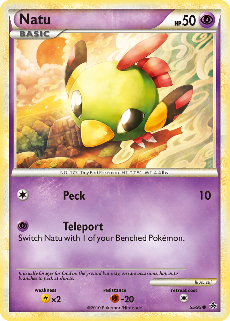 Natu (55/95) [HeartGold & SoulSilver: Unleashed] - The Mythic Store | 24h Order Processing