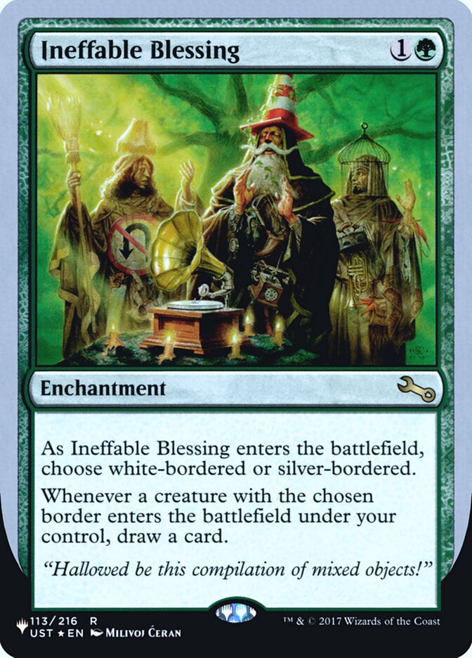 Ineffable Blessing (Bordered) (Unfinity Foil Edition) [The List] - The Mythic Store | 24h Order Processing