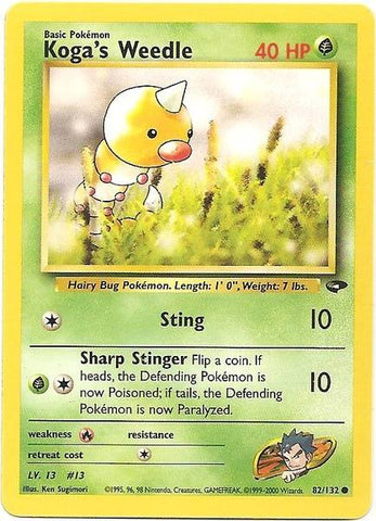 Koga's Weedle (82/132) [Gym Challenge Unlimited] - The Mythic Store | 24h Order Processing