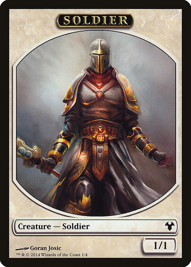 Soldier // Spirit Double-Sided Token [Modern Event Deck 2014 Tokens] - The Mythic Store | 24h Order Processing