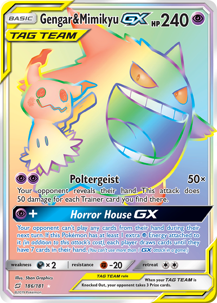 Gengar & Mimikyu GX (186/181) [Sun & Moon: Team Up] - The Mythic Store | 24h Order Processing