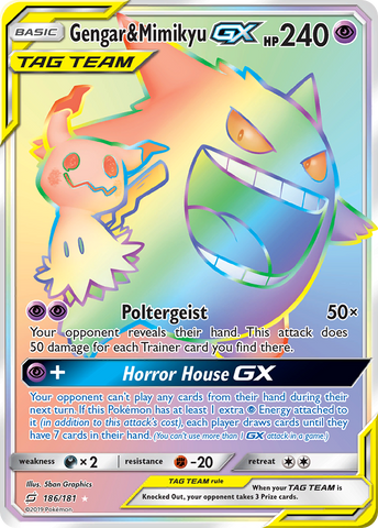 Gengar & Mimikyu GX (186/181) [Sun & Moon: Team Up] - The Mythic Store | 24h Order Processing