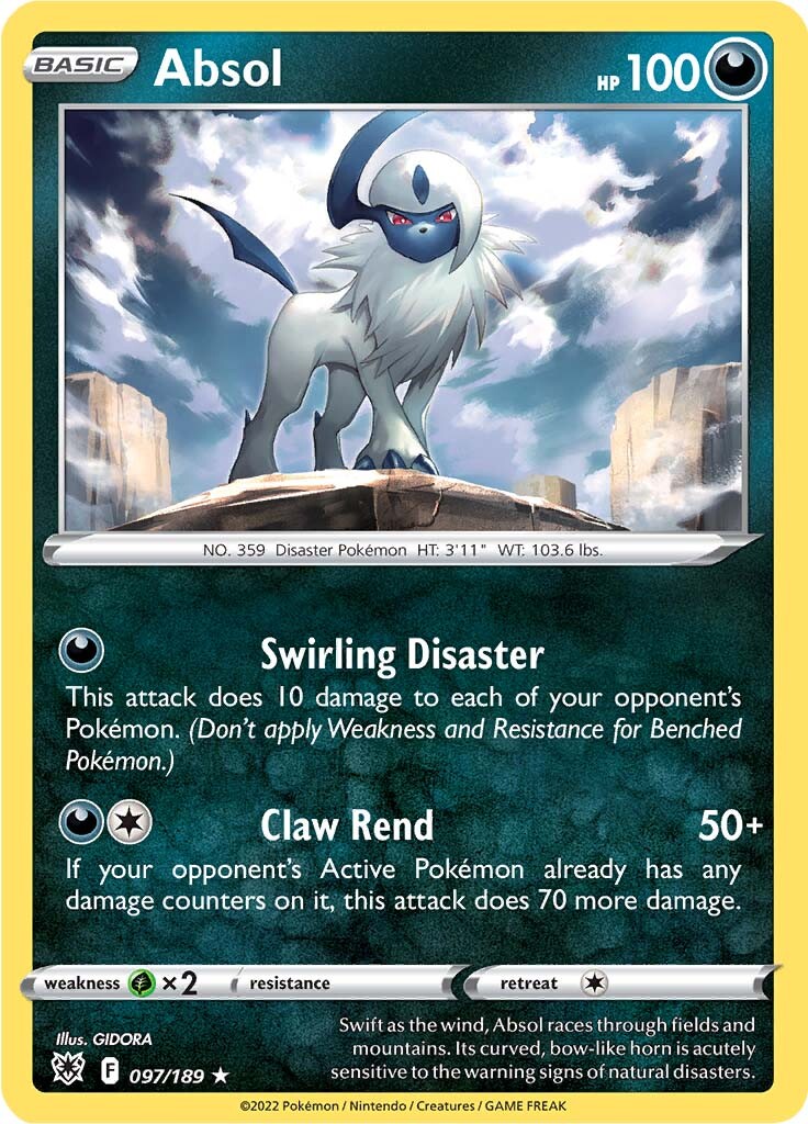 Absol (097/189) (Theme Deck Exclusive) [Sword & Shield: Astral Radiance] - The Mythic Store | 24h Order Processing