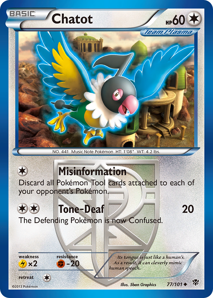 Chatot (77/101) [Black & White: Plasma Blast] - The Mythic Store | 24h Order Processing