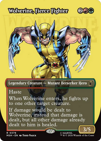 Wolverine, Fierce Fighter (Borderless) [Marvel Super Heroes] - The Mythic Store | 24h Order Processing