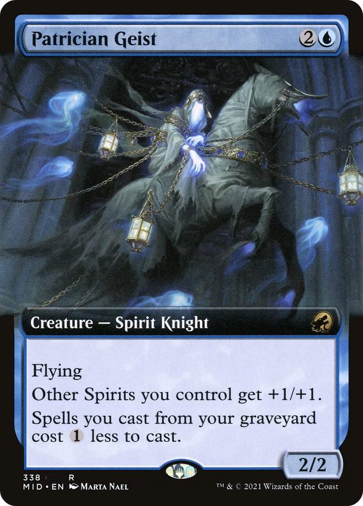 Patrician Geist (Extended Art) [Innistrad: Midnight Hunt] - The Mythic Store | 24h Order Processing