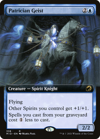 Patrician Geist (Extended Art) [Innistrad: Midnight Hunt] - The Mythic Store | 24h Order Processing