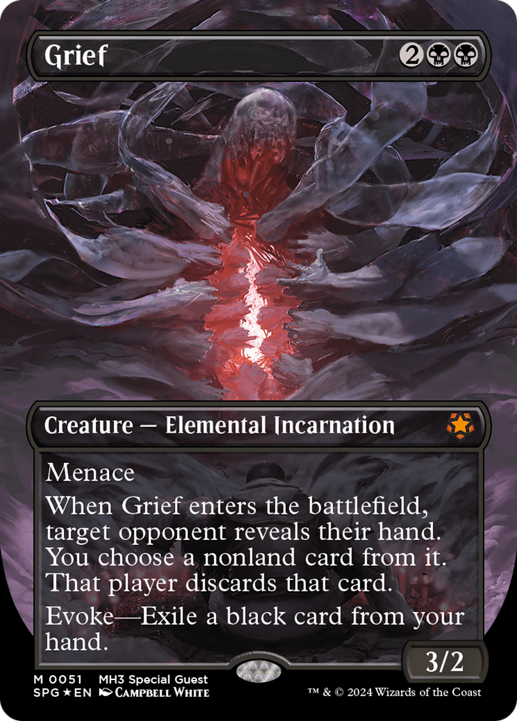 Grief (Borderless) (Textured Foil) [Modern Horizons 3 Special Guests] - The Mythic Store | 24h Order Processing