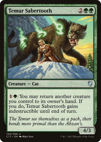 Temur Sabertooth [Commander 2017] - The Mythic Store | 24h Order Processing