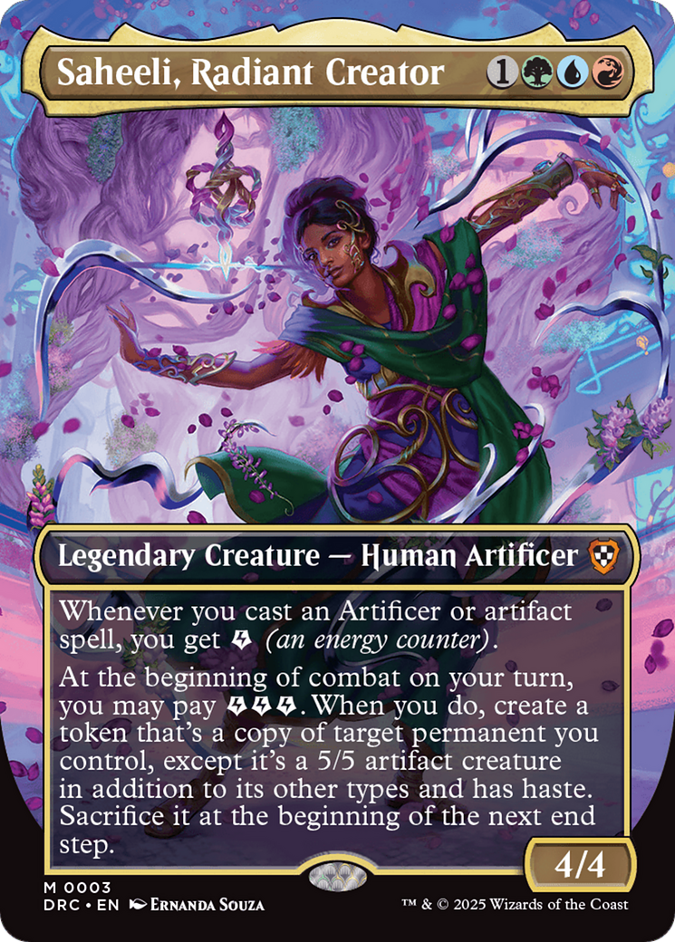 Saheeli, Radiant Creator (Borderless) [Aetherdrift Commander] - The Mythic Store | 24h Order Processing