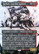 Kethek, Crucible Goliath (Borderless Ichor Step-and-Compleat Foil) [Phyrexia: All Will Be One] - The Mythic Store | 24h Order Processing