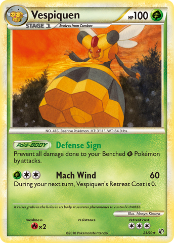 Vespiquen (23/90) [HeartGold & SoulSilver: Undaunted] - The Mythic Store | 24h Order Processing