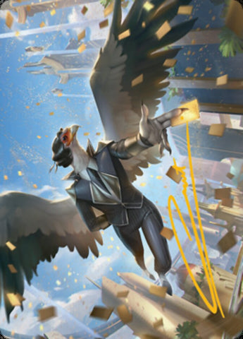 Skyboon Evangelist Art Card (Gold-Stamped Signature) [Streets of New Capenna Art Series] - The Mythic Store | 24h Order Processing