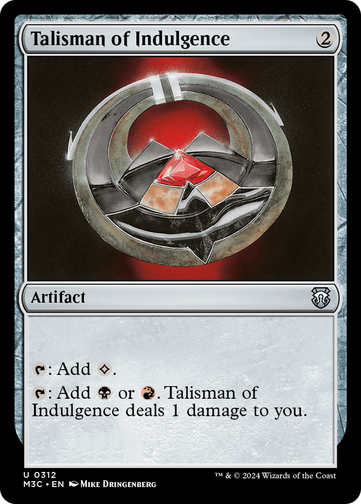 Talisman of Indulgence [Modern Horizons 3 Commander] - The Mythic Store | 24h Order Processing