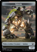 Golem // Clue Double-Sided Token [March of the Machine Commander Tokens] - The Mythic Store | 24h Order Processing
